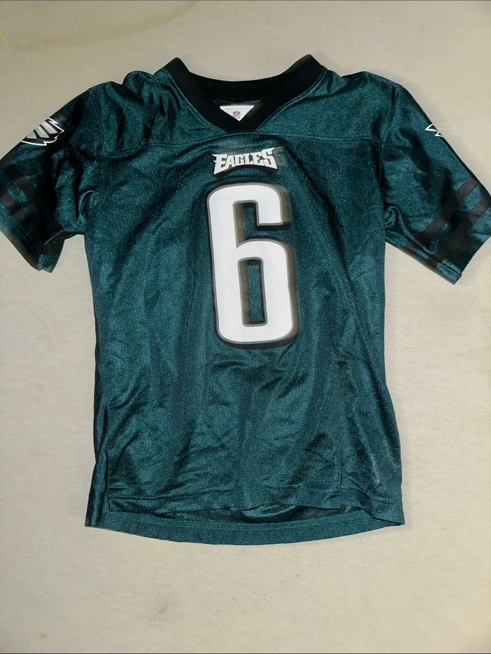 Kids Size L Philadelphia Eagles #6 Football Jersey - Dark Green